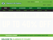 Tablet Screenshot of cyclery.com.au